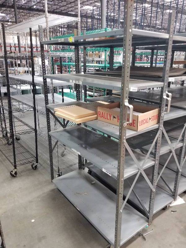 lot 1511 image: Rolling Stock Carts made from industrial Shelves