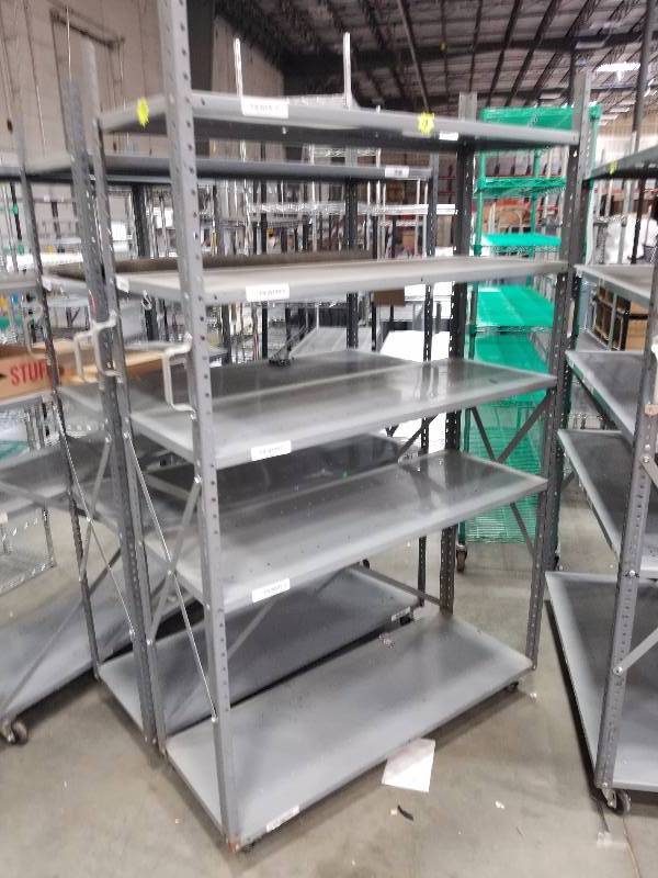 lot 1513 image: Rolling Stock Carts made from industrial Shelves