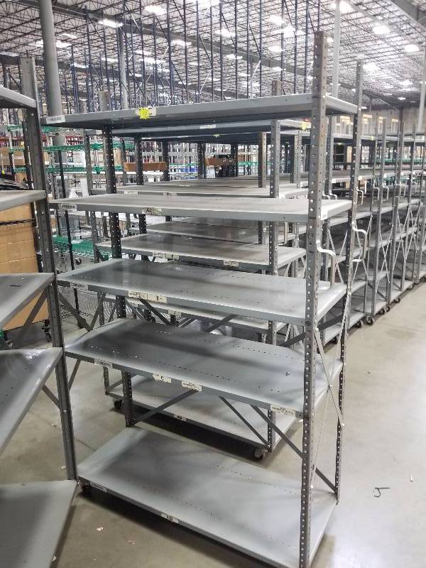 lot 1514 image: Rolling Stock Carts made from industrial Shelves