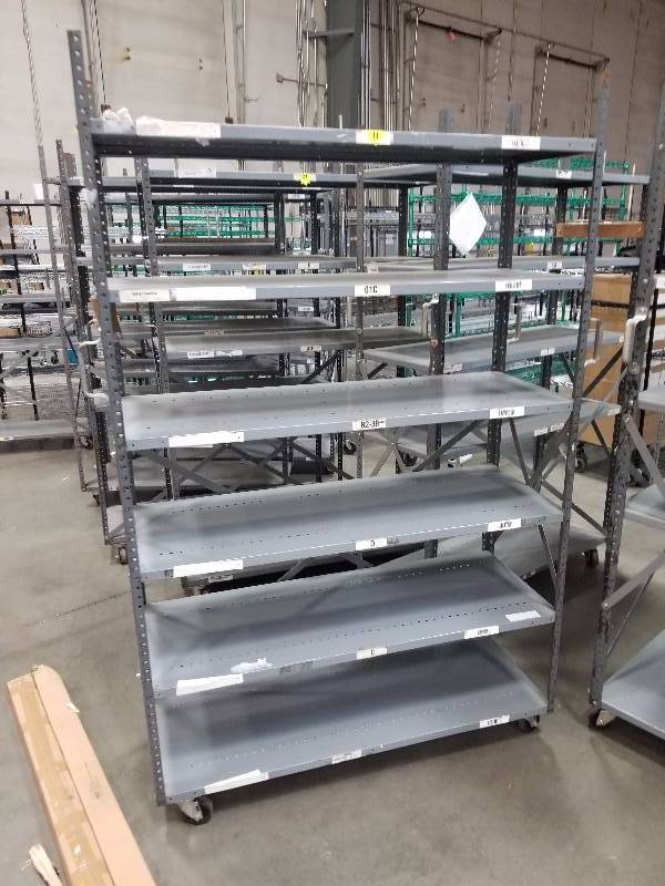 lot 1517 image: Rolling Stock Carts made from industrial Shelves