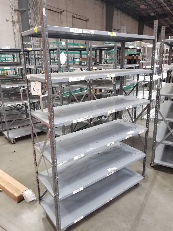 lot 1519 image: Rolling Stock Carts made from industrial Shelves