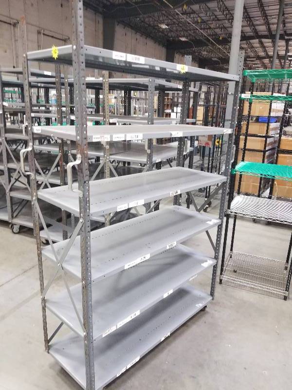 lot 1527 image: Rolling Stock Carts made from industrial Shelves