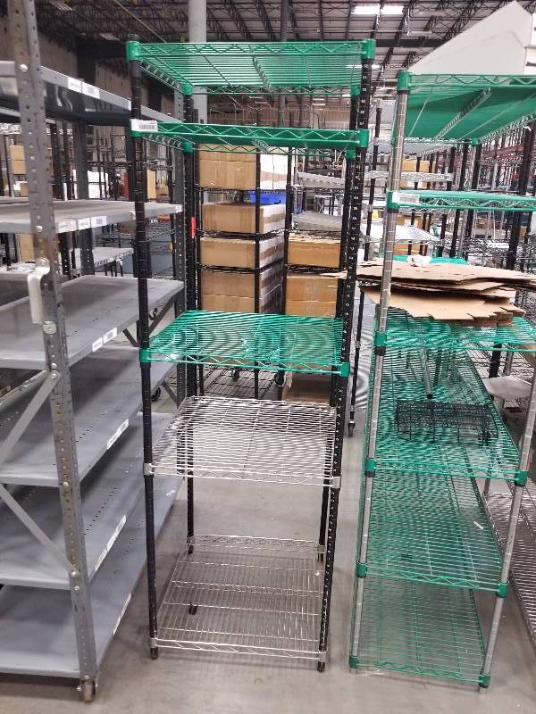 lot 1528 image: Wire Shelves  Bakers Racks see description for sizes