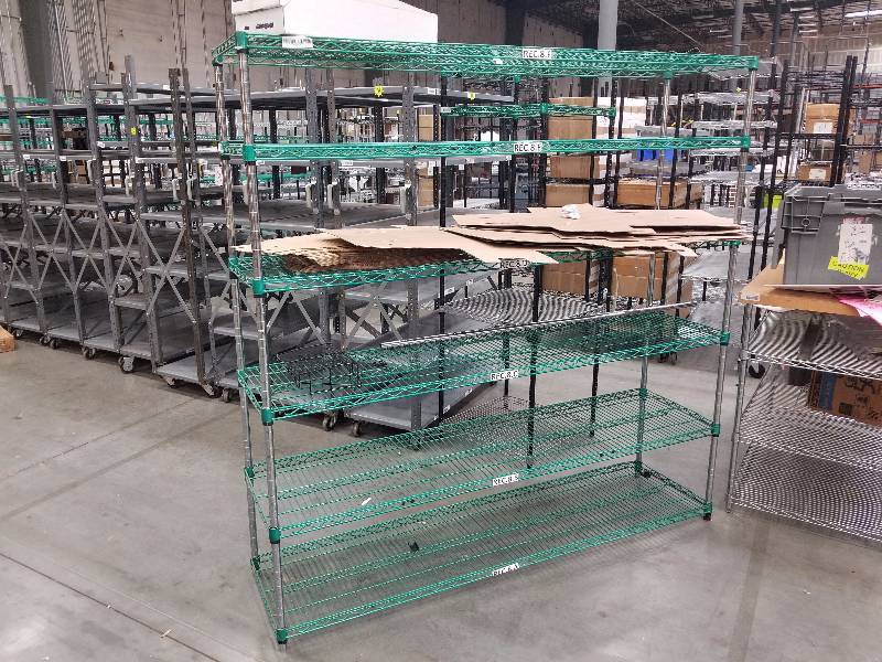 lot 1529 image: Wire Shelves  Bakers Racks see description for sizes