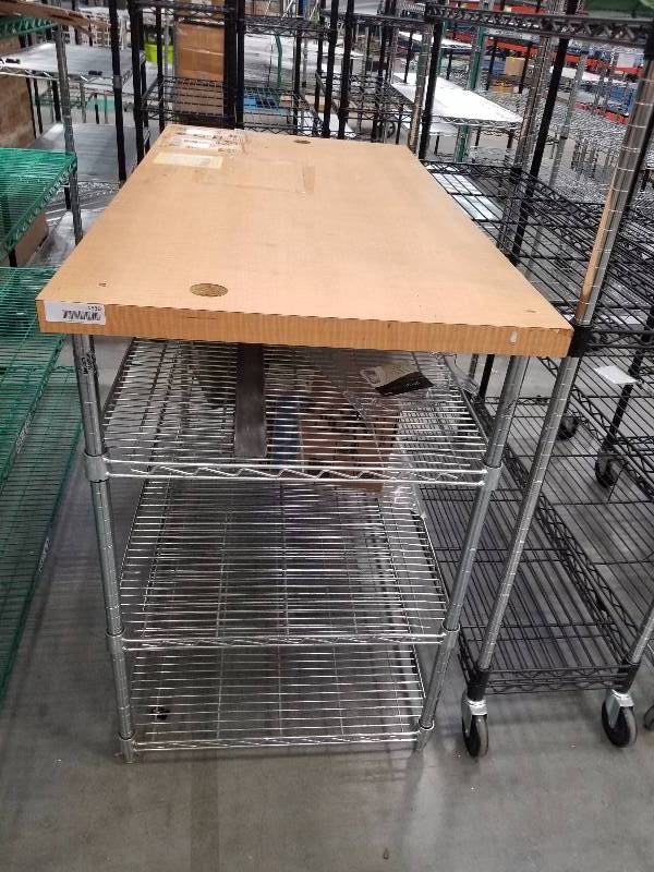 lot 1530 image: Wire Shelves  Bakers Racks see description for sizes