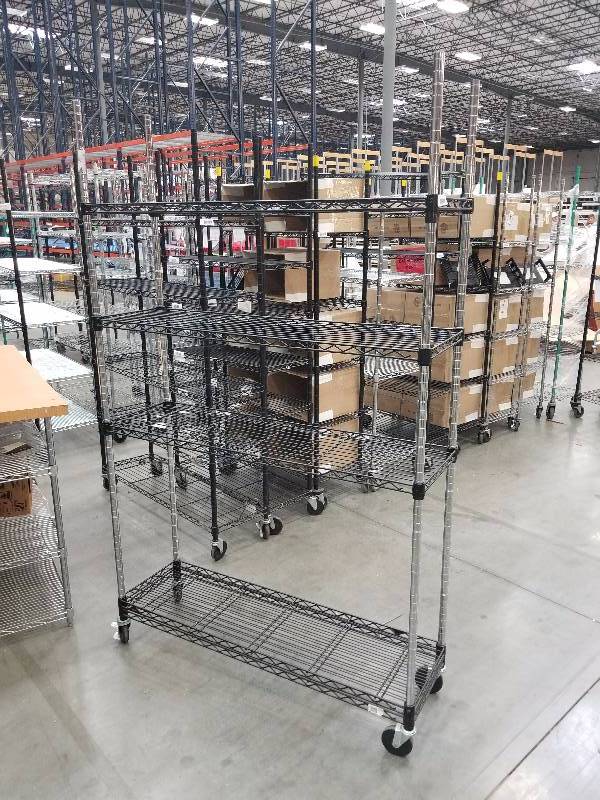 lot 1531 image: Wire Shelves  Bakers Racks see description for sizes