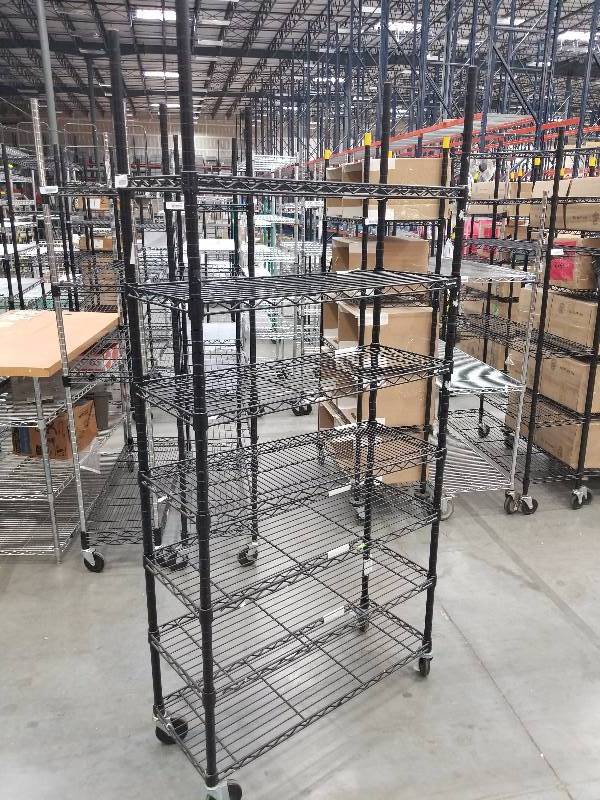lot 1533 image: Wire Shelves  Bakers Racks see description for sizes