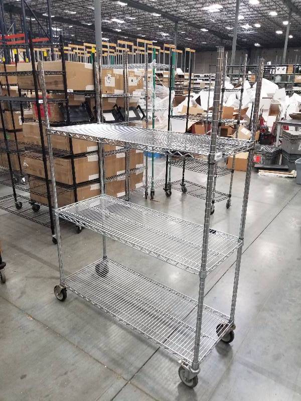 lot 1535 image: Wire Shelves  Bakers Racks see description for sizes