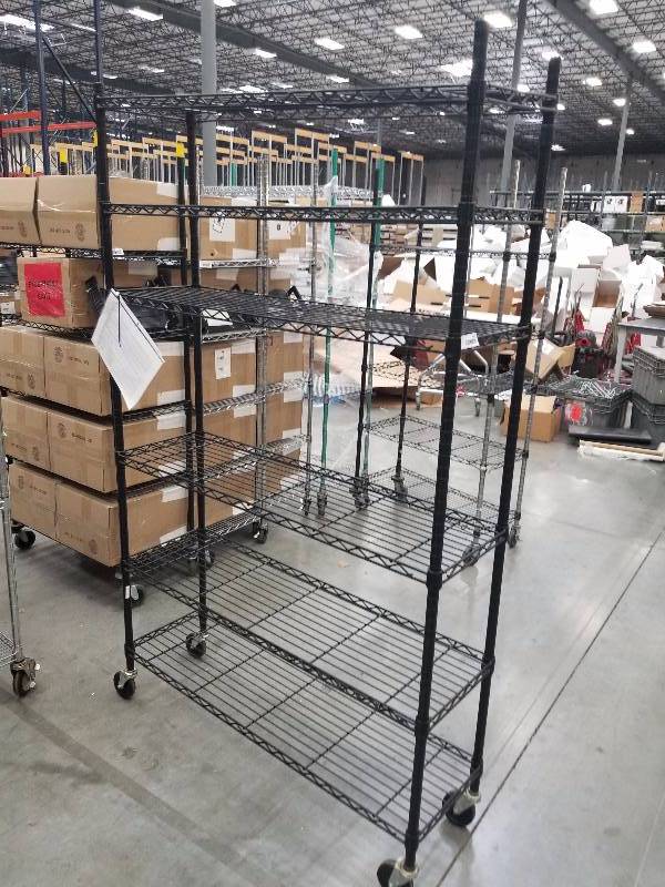 lot 1536 image: Wire Shelves  Bakers Racks see description for sizes