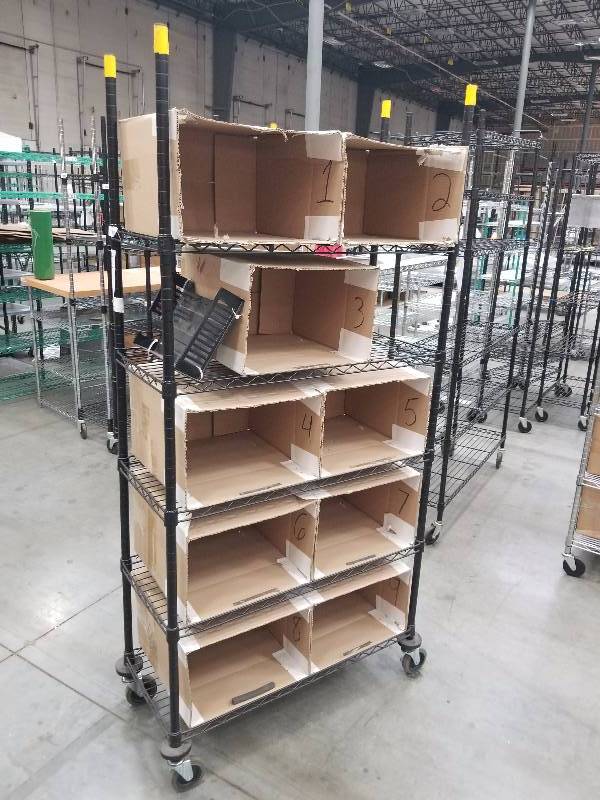 lot 1537 image: Wire Shelves  Bakers Racks see description for sizes