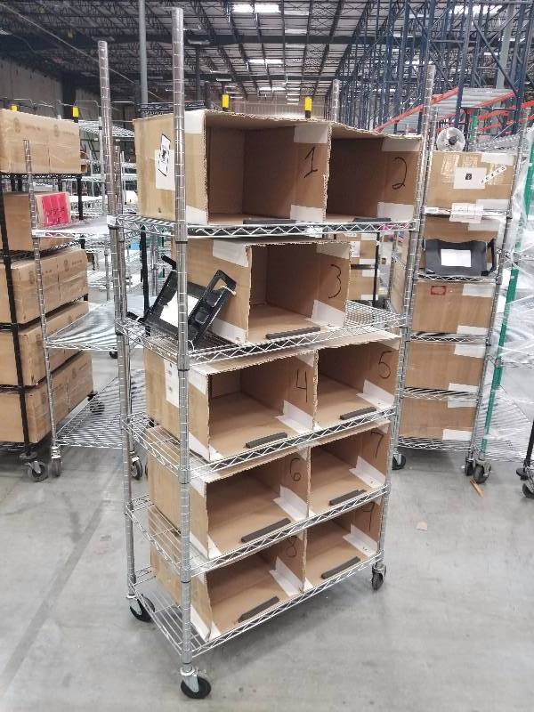 lot 1538 image: Wire Shelves  Bakers Racks see description for sizes