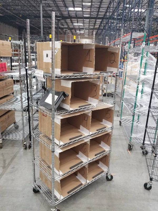 lot 1539 image: Wire Shelves  Bakers Racks see description for sizes
