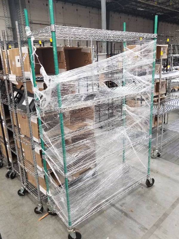 lot 1540 image: Wire Shelves  Bakers Racks see description for sizes