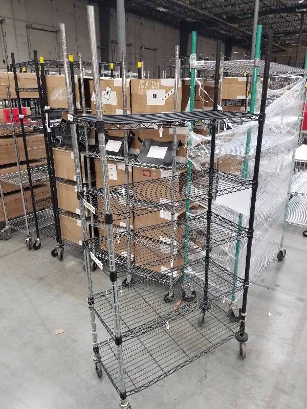 lot 1541 image: Wire Shelves  Bakers Racks see description for sizes
