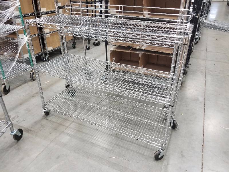 lot 1543 image: Wire Shelves  Bakers Racks see description for sizes