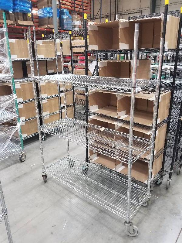 lot 1544 image: Wire Shelves  Bakers Racks see description for sizes