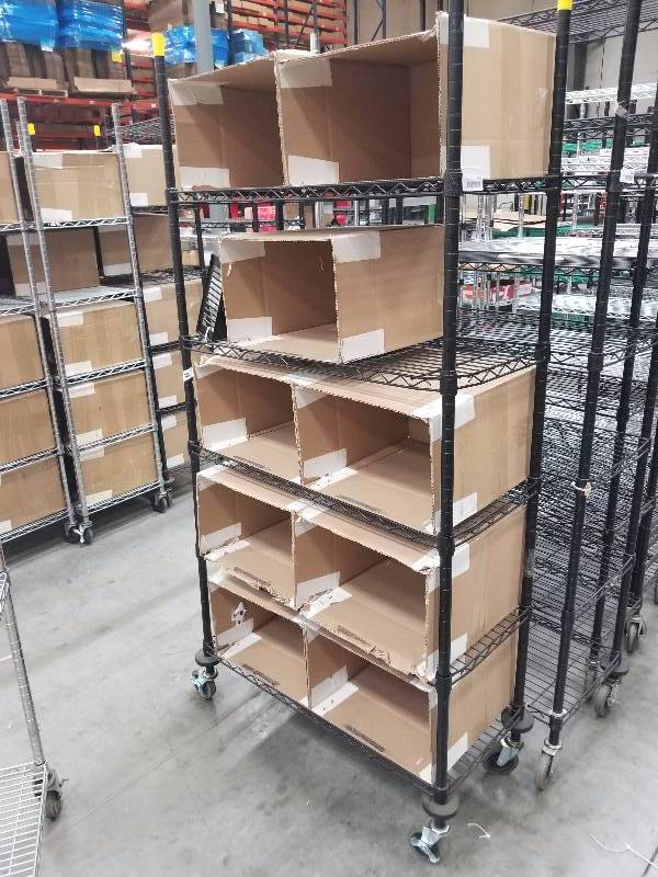 lot 1545 image: Wire Shelves  Bakers Racks see description for sizes
