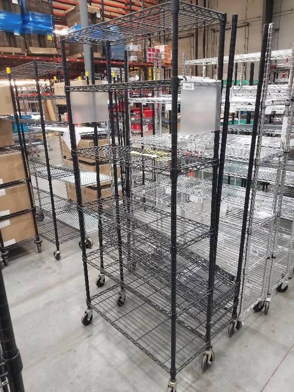 lot 1547 image: Wire Shelves  Bakers Racks see description for sizes