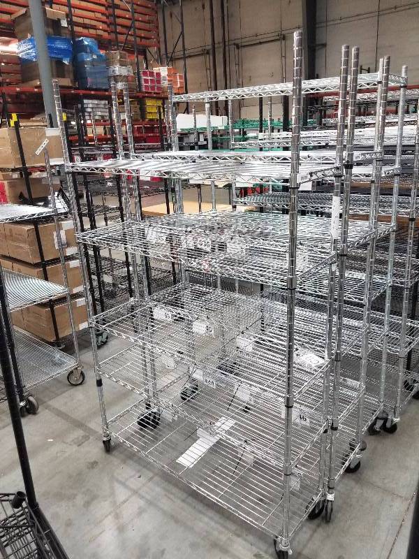 lot 1549 image: Wire Shelves  Bakers Racks see description for sizes