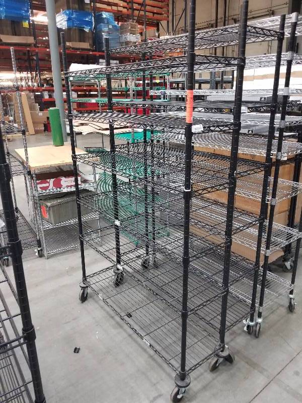 lot 1554 image: Wire Shelves  Bakers Racks see description for sizes