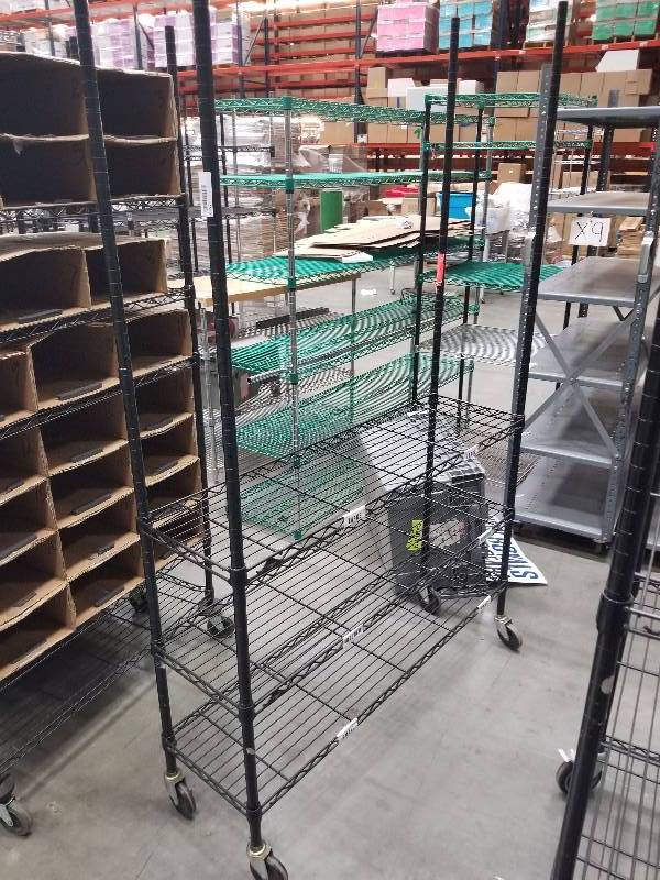 lot 1559 image: Wire Shelves  Bakers Racks see description for sizes