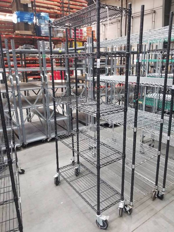 lot 1560 image: Wire Shelves  Bakers Racks see description for sizes
