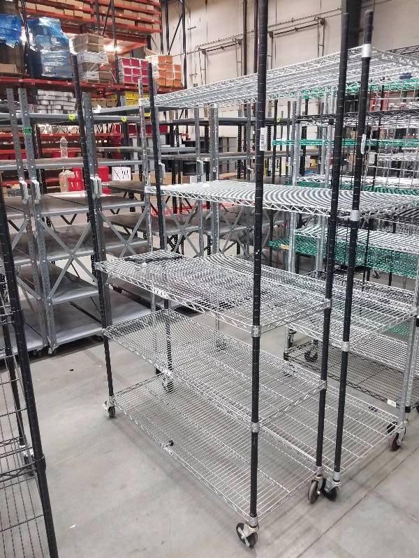 lot 1561 image: Wire Shelves  Bakers Racks see description for sizes