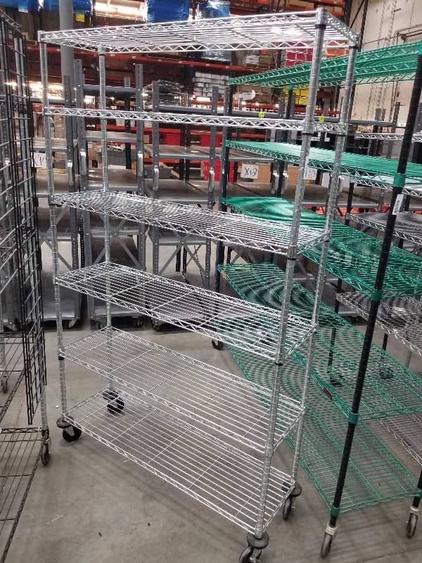 lot 1564 image: Wire Shelves  Bakers Racks see description for sizes