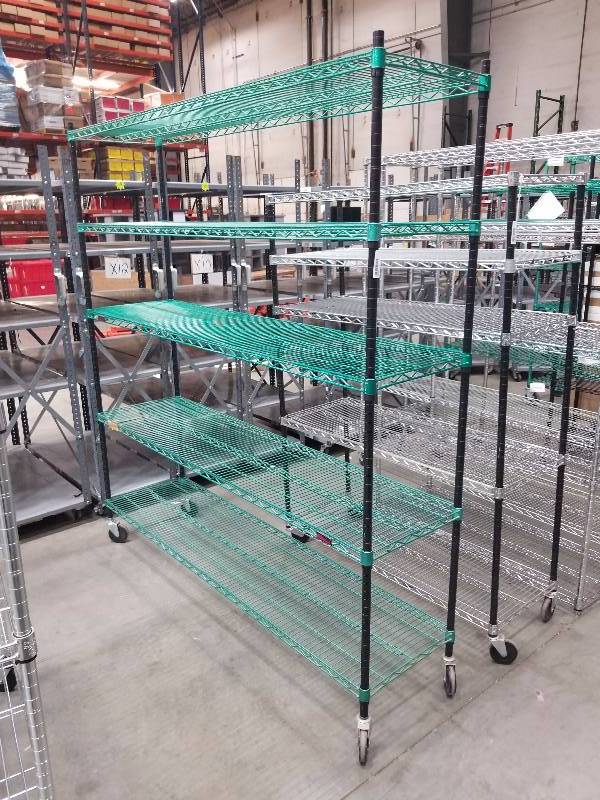 lot 1565 image: Wire Shelves  Bakers Racks see description for sizes