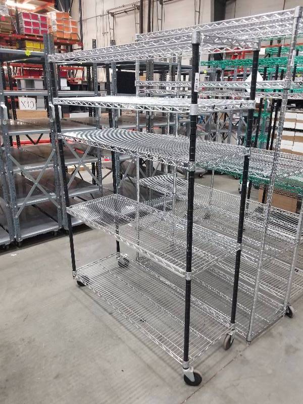 lot 1566 image: Wire Shelves  Bakers Racks see description for sizes