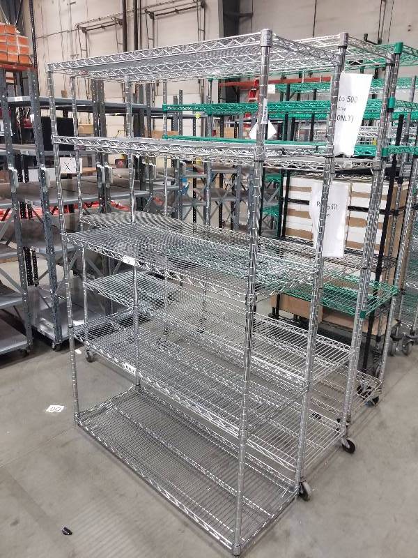 lot 1567 image: Wire Shelves  Bakers Racks see description for sizes