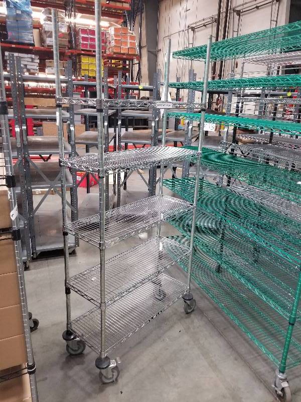 lot 1572 image: Wire Shelves  Bakers Racks see description for sizes