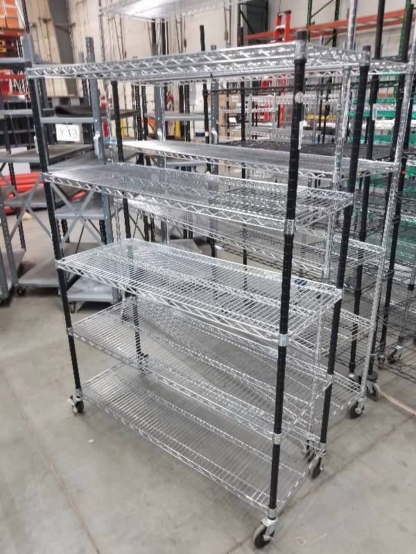 lot 1574 image: Wire Shelves  Bakers Racks see description for sizes