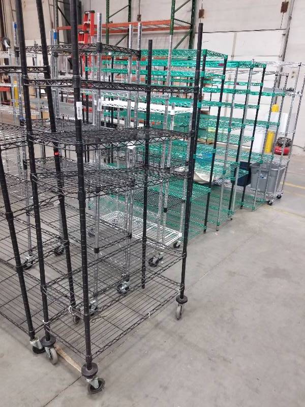 lot 1576 image: Wire Shelves  Bakers Racks see description for sizes