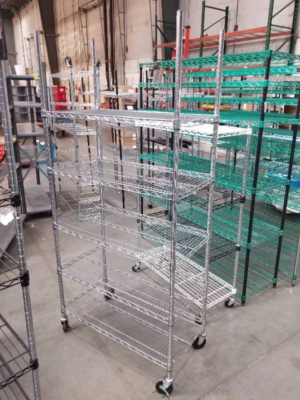 lot 1579 image: Wire Shelves  Bakers Racks see description for sizes