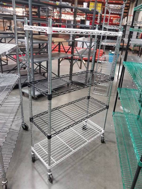 lot 1580 image: Wire Shelves  Bakers Racks see description for sizes