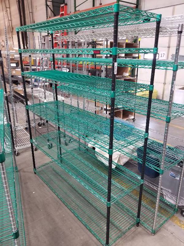 lot 1583 image: Wire Shelves  Bakers Racks see description for sizes