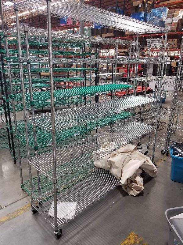 lot 1585 image: Wire Shelves  Bakers Racks see description for sizes