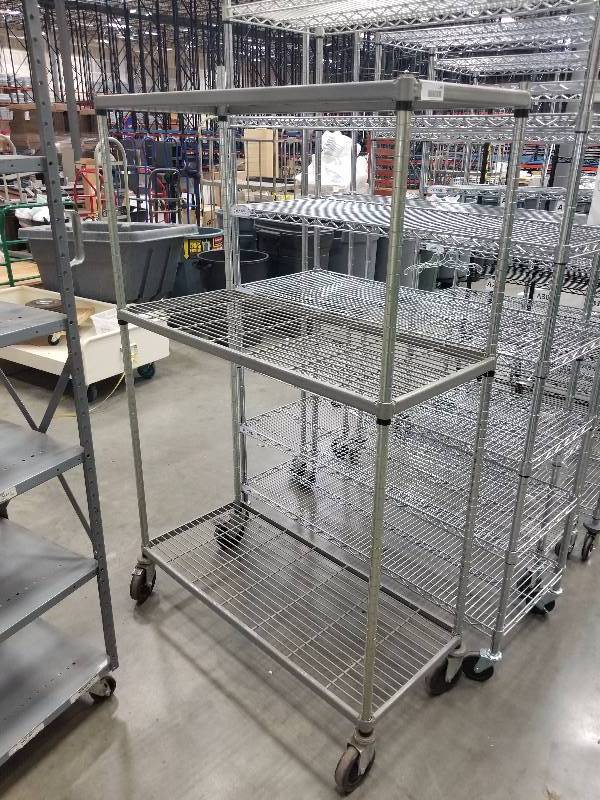 lot 1587 image: Wire Shelves  Bakers Racks see description for sizes