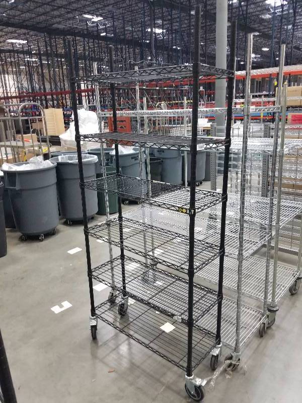 lot 1593 image: Wire Shelves  Bakers Racks see description for sizes