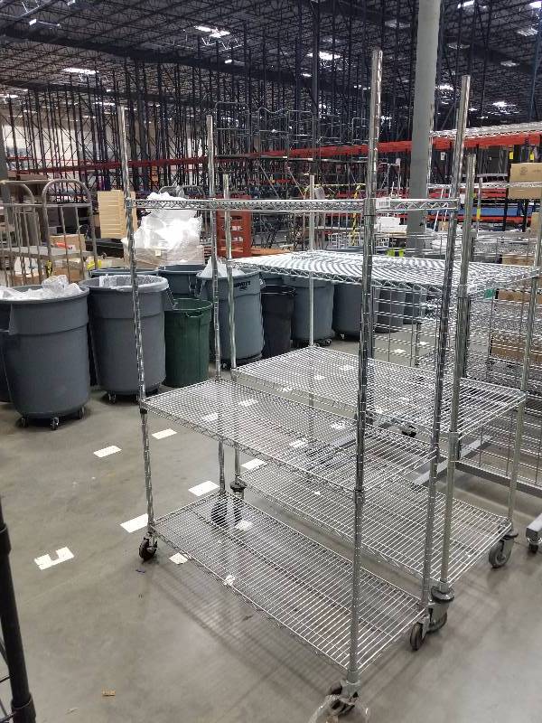 lot 1594 image: Wire Shelves  Bakers Racks see description for sizes