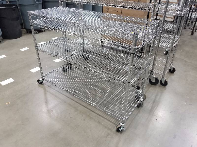lot 1597 image: Wire Shelves  Bakers Racks see description for sizes