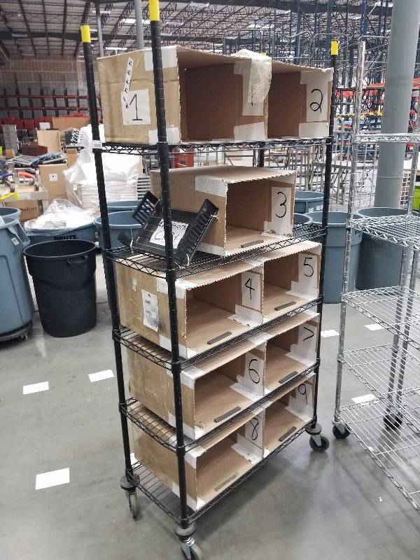 lot 1600 image: Wire Shelves  Bakers Racks see description for sizes