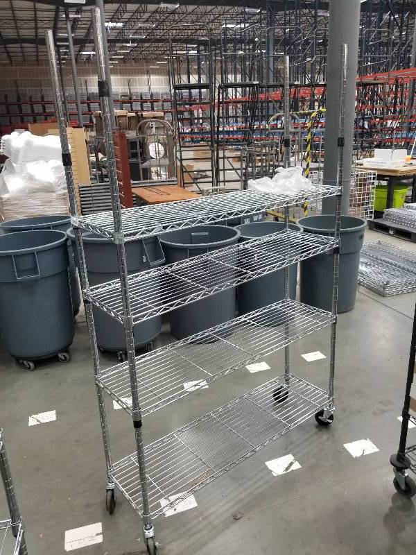 lot 1602 image: Wire Shelves  Bakers Racks see description for sizes