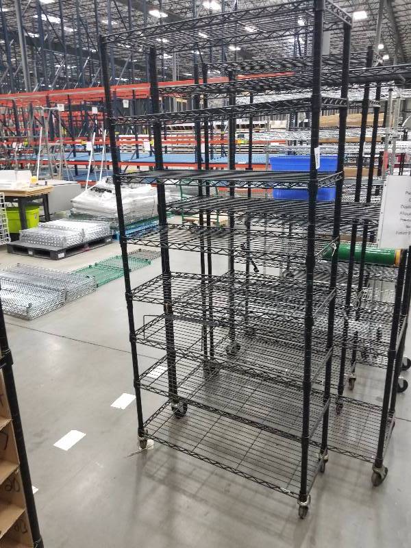 lot 1604 image: Wire Shelves  Bakers Racks see description for sizes