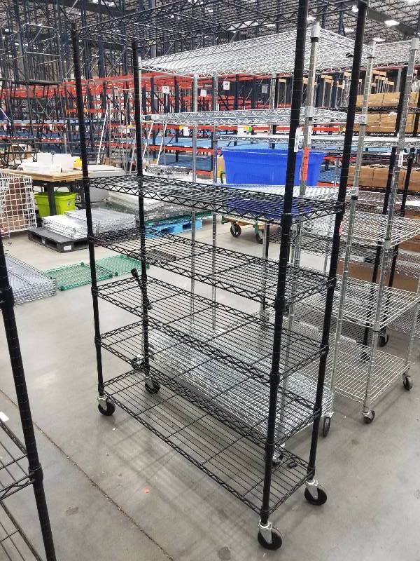 lot 1607 image: Wire Shelves  Bakers Racks see description for sizes