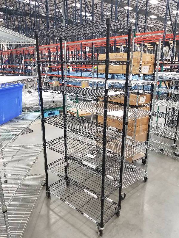 lot 1610 image: Wire Shelves  Bakers Racks see description for sizes