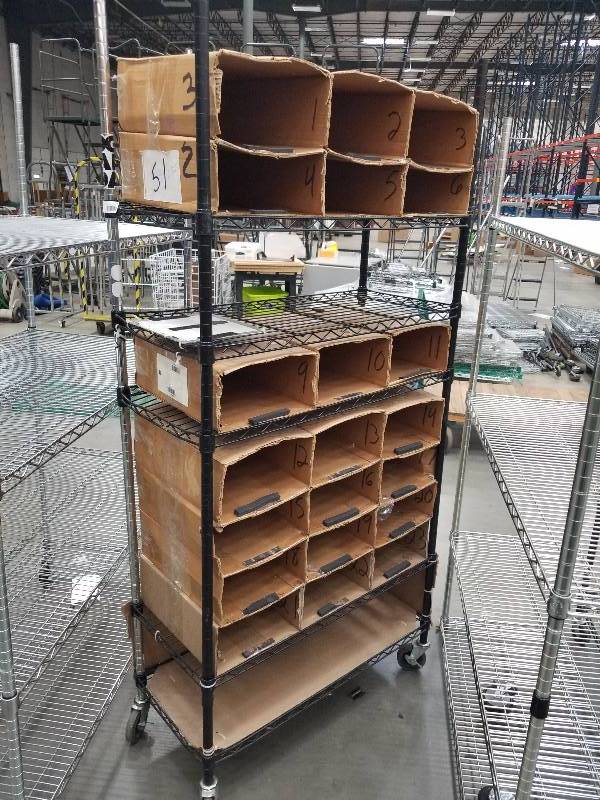 lot 1612 image: Wire Shelves  Bakers Racks see description for sizes
