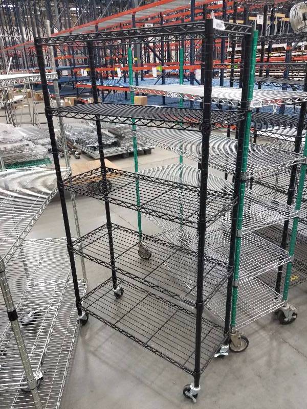 lot 1614 image: Wire Shelves  Bakers Racks see description for sizes