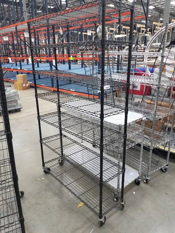 lot 1617 image: Wire Shelves  Bakers Racks see description for sizes